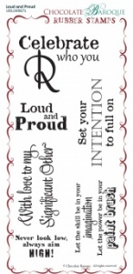 Loud and Proud Rubber Stamp sheet - DL